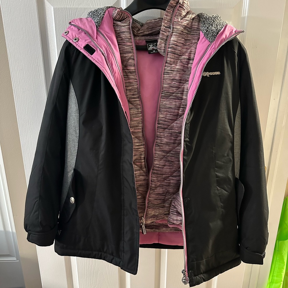 Kids Black and Pink Jacket